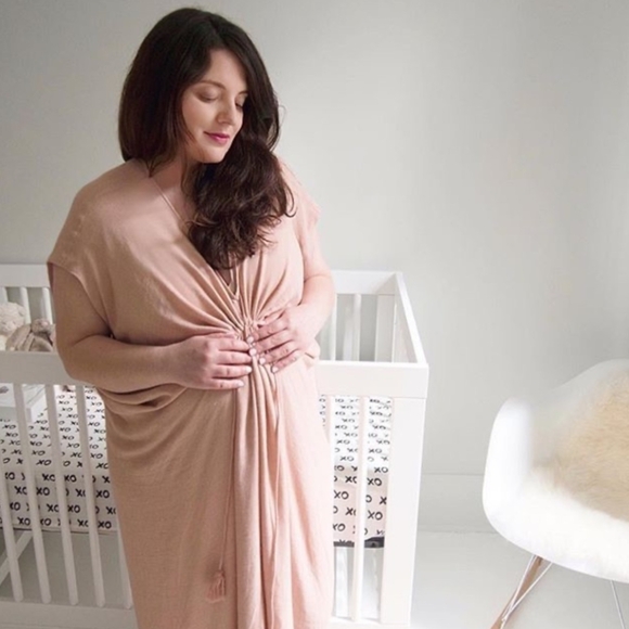 HATCH Plage Lina Neema Caftan Maxi Dress in Mauve Pink - Picture 5 of 11